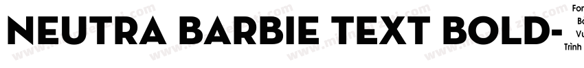 Neutra barbie text bold字体转换